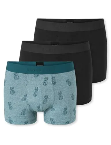 Schiesser Herren 3er Pack Boxershorts aus Bio-Baumwolle - Bequemer 3er Pack Boxershorts aus hochwertiger Bio-Baumwolle für optimalen Tragekomfort. Ideal für den täglichen Einsatz und angenehm zur Haut.