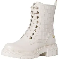 Marco Tozzi Schnürstiefel Beige - Modische Damenstiefel - Wanderschuhe mit optimalem Tragekomfort dank FEEL-Decksohle, ideal für stilvolle Freizeitlooks.