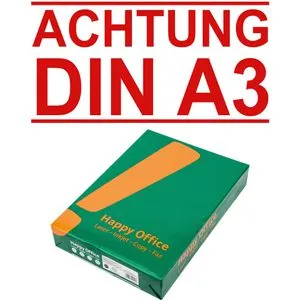 Igepa Kopierpapier Happy Office, A3, 80g/qm, weiß, 500 Blatt