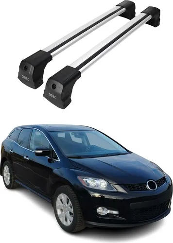 OMAC Aluminium Dachträger für Mazda CX-7 (2007-2012) - Leichter, abnehmbarer Dachträger aus hochwertigem Aluminium. Ideal für Fahrrad- und Skiträger, wasserdicht und windbeständig. Perfekt für vielseitige Reisen und einfache Installation.
