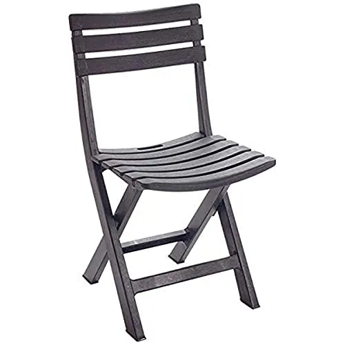 Progarden Gartenstuhl - Klappstuhl aus Kunststoff, anthrazit - Stühle für Garten und Balkon, robust und wetterfest, ideal für den Außenbereich, leicht und klappbar für einfache Lagerung.