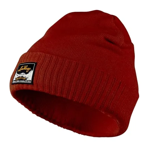 Lundhags Knak Beanie mellow red (251) OS - Mütze für Outdoor-Abenteuer, aus 100% recyceltem Polyester, bietet optimale Wärme und Komfort durch eng anliegendes Design, ideal für Trekking und umweltbewusste Sportler.