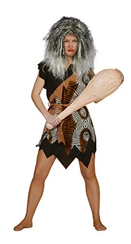 Wilbers Kostüm Steinzeit Urmensch Kleid für Damen - Entdecken Sie das stilvolle Steinzeitmensch-Kleid mit animalischen Akzenten. Ideal für Karneval und Mottopartys, sorgt es für einen unvergesslichen Auftritt. Inklusive Taillengürtel für einen femininen Look. Material: 100% Polyester.