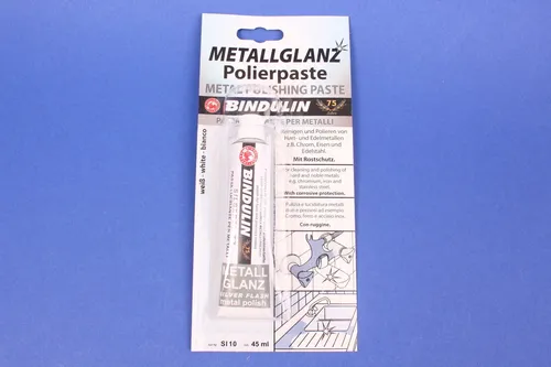 Bindulin Metallglanz 45 ml Polierpaste Silberblitz Edelstahl Münzen polieren