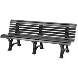 PROREGAL Gartenbank Jamaika | 4-Sitzer in Graphitgrau von Proregal