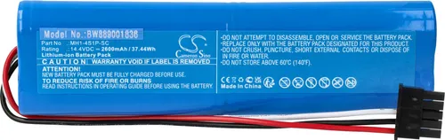 vhbw Akku Ersatz für Xiaomi MH1-4S1P-SC, STYJ02YM für Saugroboter (2600 mAh, 14,4 V, Li-Ion)