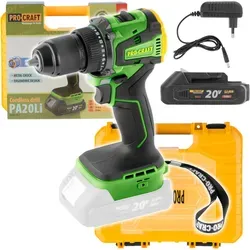 Procraft PA20Li Akku Bohrschrauber 20 V mit 50 Nm