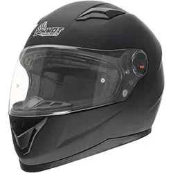 Germot GM 320 Helm, schwarz, Größe S für Männer - Motorradhelm mit optimaler Sicherheit und weichem Innenfutter für höchsten Fahrkomfort, ideal für Alltag und lange Touren.