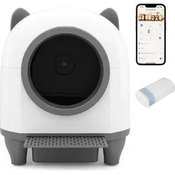 COSTWAY Selbstreinigende Katzentoilette mit App-Steuerung und Geruchskontrolle - Genießen Sie mühelose Tierpflege mit der selbstreinigenden Katzentoilette. Ausgestattet mit App-Steuerung und effektiver Geruchskontrolle für ein sauberes Zuhause.
