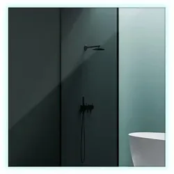Tulup LED-Spiegel Blaugrau 50x50 cm – Eleganter Wandspiegel - Moderner LED-Spiegel mit rahmenloser Konstruktion, ideal für jeden Raum. Verfügbar in verschiedenen Lichtfarben, schafft stilvolle Akzente und eine einladende Atmosphäre.