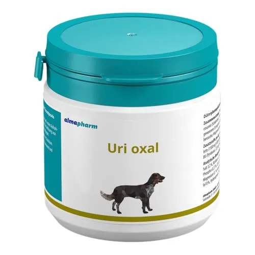 almapharm Uri oxal | 60 Tabletten für Hunde - Vitamine für Hunde, unterstützt die Harnalkalisierung und kann helfen, Oxalatsteine zu verhindern, ideal für Hunde mit Neigung zu Harnsteinen.
