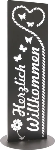 Gartenschild Anthrazit Dekosäule 