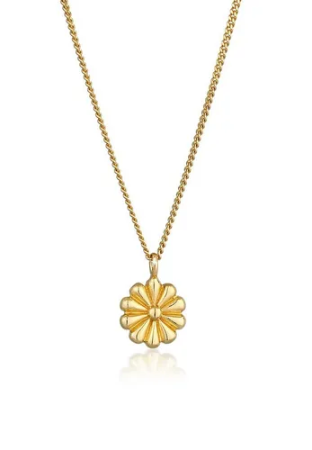 Elli Kette mit Anhänger Blume Flower Floral 925 Silber - Ketten mit Anhänger, stilvolle Halskette mit blühendem Anhänger aus 925 Silber, perfekt für jeden Anlass und bringt den Frühling ans Dekolleté.