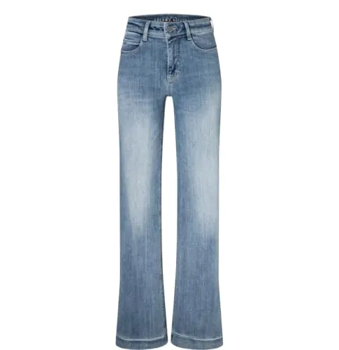 MAC DREAM WIDE 5-Pocket-Jeans 36/30 - Jeans in D403 authentic sky blue wash, mit mittlerer Leibhöhe und weitem Bein für optimalen Tragekomfort und lässigen Style.