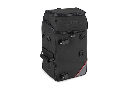 Fox Rage Street Fighter Rucksack - Ködereimer für Angler, kompakt mit zwei Hauptfächern, wasserabweisend und mit Rutenhalter, ideal für Nachtangeln und vielseitigen Einsatz.