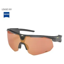 BleeqUp Ranger AI Sportbrille mit Zeiss-Linse - Innovative Sportbrille mit integrierter Kamera für beeindruckende Aufnahmen. Im Lieferumfang enthalten sind eine Tragetasche, ein Reinigungstuch und ein magnetisches Ladekabel.