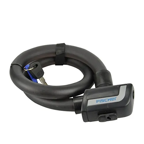 Fischer Seilschloss, Länge 75cm, Durchmesser 18mm, Schwarz, 75