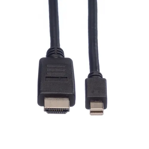Mini DisplayPort Kabel, Mini DP-HDTV, Stecker/Stecker, schwarz, 2 m
