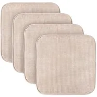 Bestlivings Stuhlkissen Struktur Creme 38 x 38 x 3 cm 4er Pack