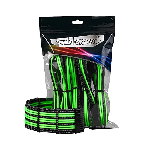 CableMod PRO ModMesh 12VHPWR Cable Extension Kit - schwarz/hellgrün - Netzteile, bietet eine stilvolle und zuverlässige Lösung zur Erweiterung Ihrer Stromversorgung mit hochwertigem ModMesh-Design.