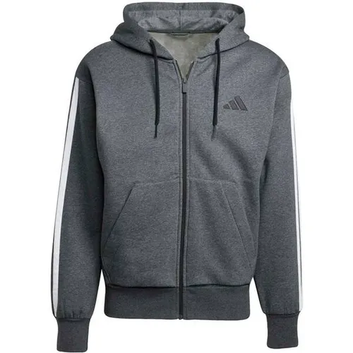 ADIDAS Herren Kapuzensweat Essentials 3-Streifen in grau von adidas