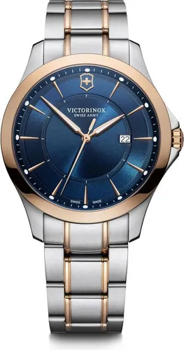 Victorinox Alliance 241911 - Herren Armbanduhr - Quarz - Silber/Blau - Herrenuhren mit Swiss Made Qualität, robustem Edelstahlgehäuse und Saphirglas, wasserdicht bis 10 ATM für den aktiven Alltag.