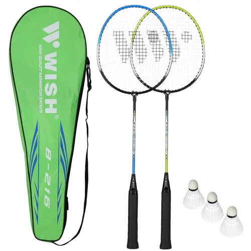 STEELTEC 216K ZESTAW RAKIET DO BADMINTONA + LOTKI 3 SZT WISH WISH 5907695536676