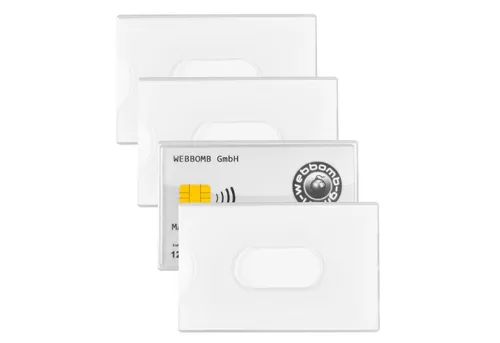 WEBBOMB Schlüsselanhänger Schutzhüllen Kreditkarten EC-Karten Ausweise Geldbörse Kartenhüllen (4-tlg)