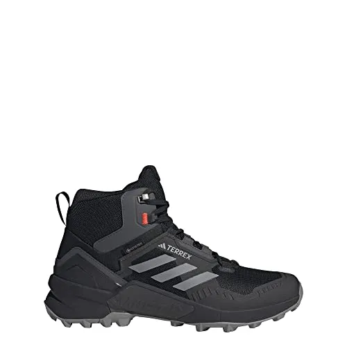 Produktbild adidas Herren Terrex Swift R3 Mid GTX Wanderschuhe, Core Schwarz Grau DREI Solarrot, 44 2/3 EU
