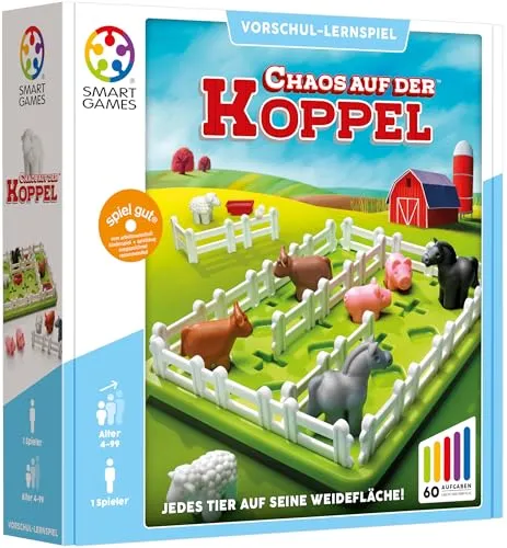 Chaos auf der Koppel - Logikspiel für Kinder ab 5 Jahren, 60 Herausforderungen für kreatives Denken und Spielspaß