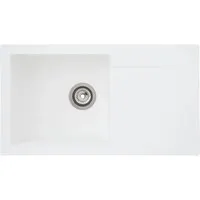 Respekta Mineralite Einbauspüle Denver 78x43,5 cm - Weiß - Sanitäranlagen & Zubehör: Hochwertige Mineralite Einbauspüle mit Abtropffläche, ideal für Spülenunterschränke ab 45 cm, langlebig und pflegeleicht.