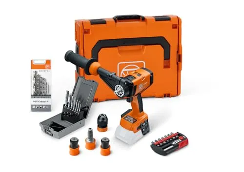 FEIN Akku-Bohrschrauber ASCM 18-4 QM AS - Maximaler Einsatz mit QuickIN - Akkuschrauber mit bürstenlosem Motor für bis zu 30% mehr Effizienz. Ideal für Bohren und Gewindebohren bis M14. Schneller Wechsel der Aufsätze für vielseitige Anwendungen.