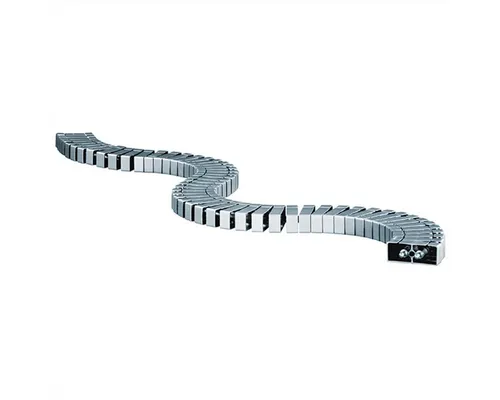 Bachmann Kabelschlange Flex II silber Stromadapter, 1 cm - Adapter für eine ordentliche Kabelführung, flexibel und platzsparend mit einer Länge von 100 cm, ideal für Zuhause und Büro.