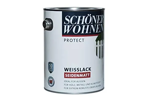 Schöner Wohnen 2,5 Liter ProfiDur Weißlack, Alkydharzbasis (auf Lösemittelbasis), weiss seidenmatt/aromatenfrei u. geruchsmild/Kunstharzlack für professionelle Ansprüche/für perfekte Oberflächen