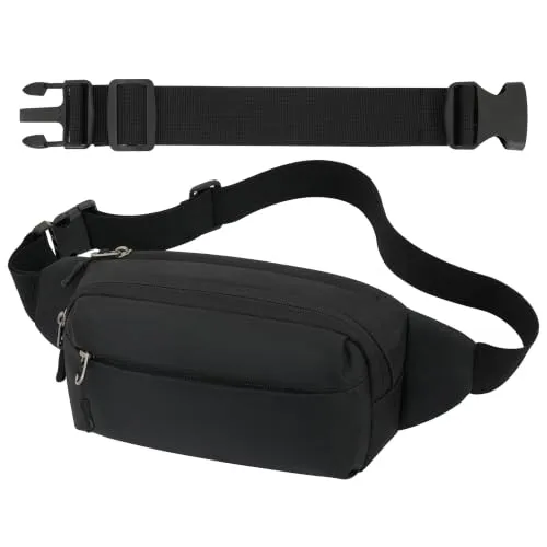 Bauchtasche Gürteltasche Hüfttasche mit Einem 30 cm Verlängerten Gürtel Unisex Modern Umhängetaschen Handytasche für Outdoor Reise Wandern Hundetraining Damen und Herren