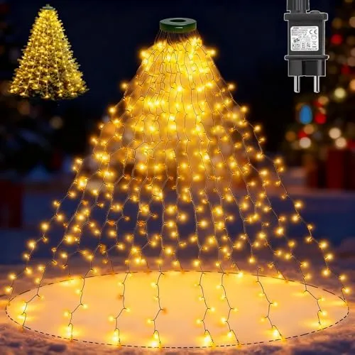 Joycome Lichterkette Weihnachtsbaum 2M mit 400 LEDs