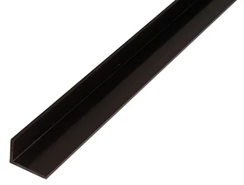 Alberts Winkelverbinder 498696, Kunststoffprofil schwarz 1000 x 30 x 20 mm - Holzverbinder aus robustem PVC-U, ideal als Kantenschutz für Heimwerker und Handwerker – langlebig und einfach zu verarbeiten.