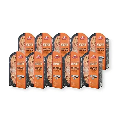 BIELMEIER 3,5 KG KÜCHENMEISTER Brotbackmischung Mediterranes Brot - Backmischung für 0,35 kg mediterranes Brot, ideal für den Backofen. Ohne künstliche Aromen und perfekt für eine köstliche Brotzeit.