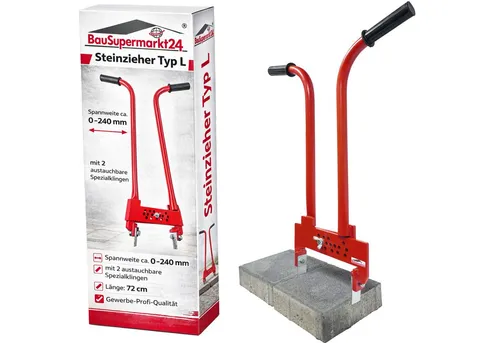 BauSupermarkt24 Plattenheber Steinzieher Profi Typ L