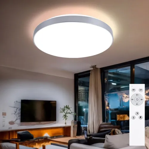 Moderne Deckenlampe mit Fernbedienung und Dimmer - Elegante LED Deckenlampe für Küche und Wohnzimmer, dimmbar mit Fernbedienung. Flexibel in der Lichtfarbe (2700-6500K) sorgt sie für die perfekte Atmosphäre in jedem Raum.