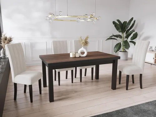 WFL Group Esstisch, Kastanienholz, Rechteckig 80x78x120 cm