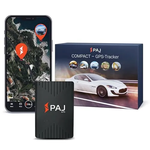 PAJ GPS COMPACT Finder 4G - GPS Tracker für Autos, Motorräder und LKWs - bis zu 40 Tage Akkulaufzeit - Ortungsgerät für Diebstahlschutz mit Live-Ortung, Alarmbenachrichtigungen im Notfall