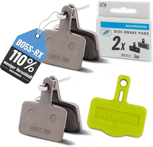 2er Set SHIMANO Scheibenbremsbeläge Blister B05S-RX + Bleedblock