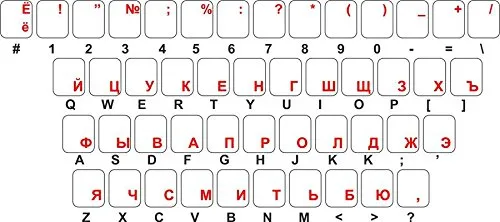Akachafactory Selbstklebender Sticker für Tastatur mit kyrillischen Buchstaben fürs