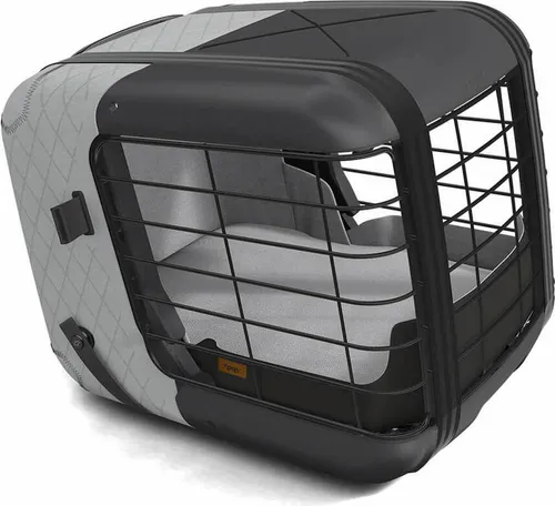 4pets Transportbox CAREE - TÜV-geprüfte Hundebox für kleine Rassen, sicher und komfortabel für Reisen im Auto