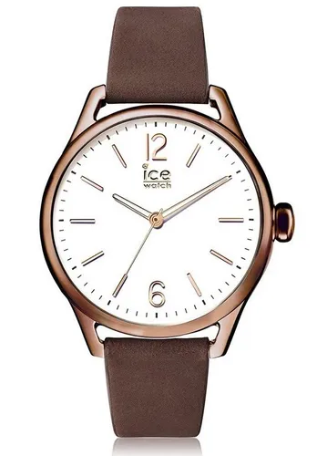 Ice-Watch ICE TIME 013070 Khaki Silver Small Damenuhr - Elegante Armbanduhr mit 12-Stunden-Zifferblatt und Sekundenzeiger, ideal für stilbewusste Damen. Wasserdicht bis 50 m und mit hochwertigem Lederband in Khaki.