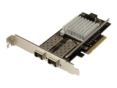 StarTech.com 2 Port 10G LWL Netzwerkkarte - PCIe Ethernet Adapter mit Intel Chip - Netzwerkkarten für Server und Workstations, bieten 2x 10 GbE SFP+ Steckplätze für ultraschnelle Konnektivität mit bis zu 20 Gbit/s pro Port.