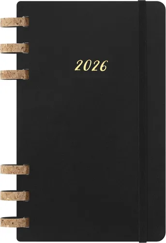 Moleskine 12 Monate Planer 2026 mit Spiralbindung, Schwarz von Moleskine
