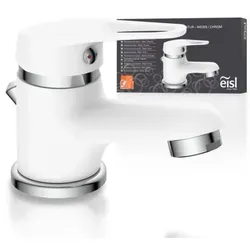 SPEED Waschtischarmatur mit Zugstange - Moderne Waschtischarmatur für Bad mit geräuscharmer Kartusche und langlebigen Dichtungen, ideal für kleine Standflächen und inklusive Ablaufgarnitur.