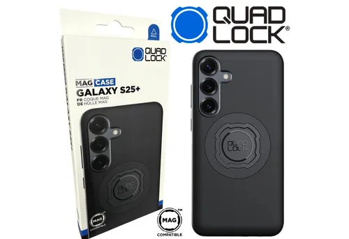 QUAD LOCK MAG Case Handy Schutz Hülle Halterung für Samsung Galaxy S25+ schwarz